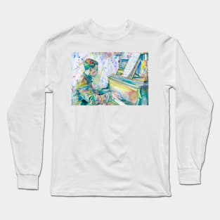 MAURICE RAVEL watercolor portrait .1 Long Sleeve T-Shirt